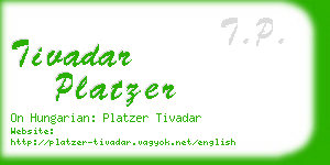 tivadar platzer business card